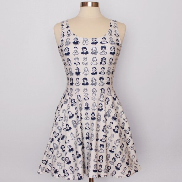 Kate Gabrielle single ladies novelty print sample dress size Small - Picture 1 of 3